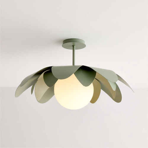 Palm Sage Green 24" Flush Mount Ceiling Light