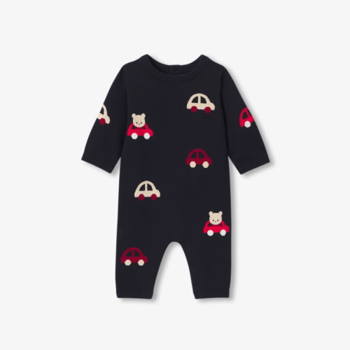 Jacadi - Baby boy pattern knit jumpsuit