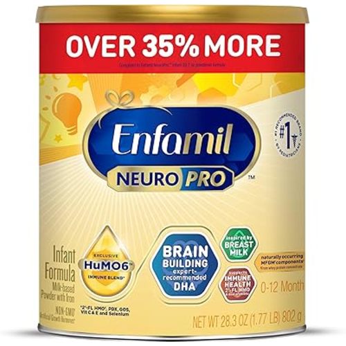 Enfamil NeuroPro Baby Formula, MFGM* 5-Year Benefit, Expert-Recommended Brain-Building Omega-3 DHA, Exclusive Immune Supporting HuMO6 Blend, Infant Formula Powder, Baby Milk, 28.3 Oz