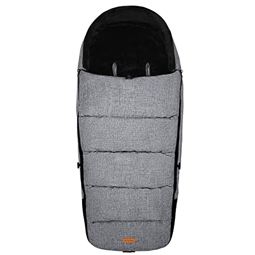 Stroller Footmuff | Warm Stroller Bunting Bag for Baby & Toddler | Cozy Baby Winter Sleeping Bag for Cold Weather Outdoors | Universal Foot Muff for UppaBaby, Nuna, BOB, Jogger, Graco..(6M-4T, Gray)