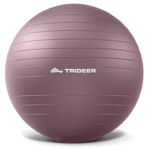 Trideer Exercise Ball Yoga Ball,Office Seating & Balance Ball Chair, Stability Ball for Pilates, Physical Therapy,Core Training & Balance Improvement & Stretching