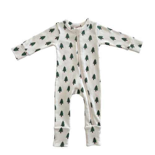 Trees / Organic 2-Way Zip Romper