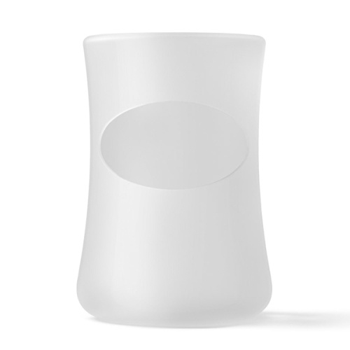 mōmi silicone glass bottle sleeve, clear, 4oz