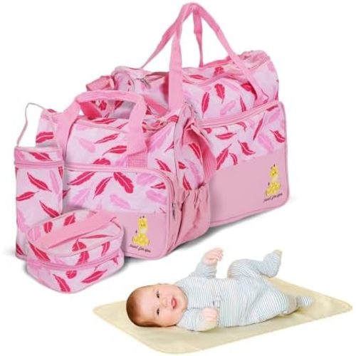 Baby Diaper Bag Set, Large Baby Doll Diaper Backpack with Changing Pad & Pacifier Case, Travel Girl/Boy Tote Bags