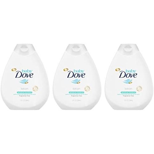 Baby Dove Fragrance Free Lotion, Sensitive Moisture, 13 Ounce (Pack of 3)