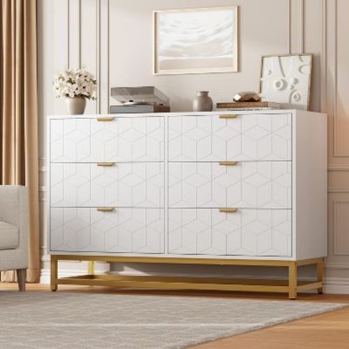 2/3/4/5/6/7 Drawer Dresser for Bedroom, Large Dresser with Metal Legs, Modern Chest Organizer with Wide Storage, for Living Room, Entryway, Hallway