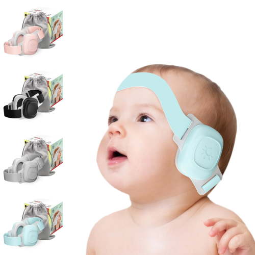 Eurhowing Baby Earmuffs for Hearing Protection, Noise Cancelling Ear Muffs, Adjustable Headband Ear Defenders for Sleep, Travel, Sports Events, Blue