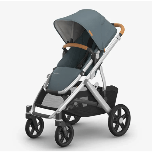 Vista V3 Stroller - Callum-Stone Blue/Sand Leather - Baby Bloomers