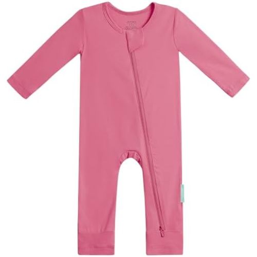 PurComfy Baby Long Sleeve Romper Jumpsuit, Premium Soft Rayon One Piece Pajamas Boy Girl 2-Way Zipper Coverall Sleeper