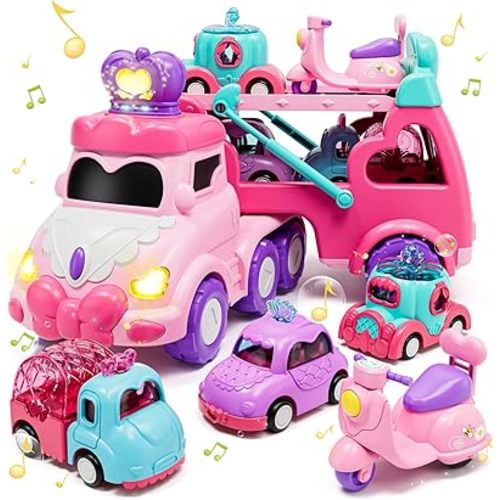 Lehoo Castle Princess Toys for 2 Year Old, Toddler Girl Toys with Lights & Music, Friction Powered Cars, Birthday Gift