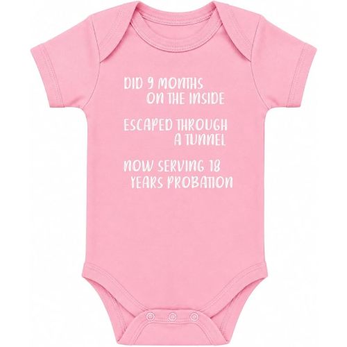 CBTwear Did 9 Months Escaped Through a Tunnel Funny Baby Bodysuit