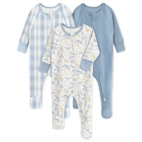Yoofoss Baby Pajamas 100% Organic Cotton Baby Sleepers for Newborn 0-3 3-6 6-9 Months Boys Girl Clothes 3pcs Footed PJs