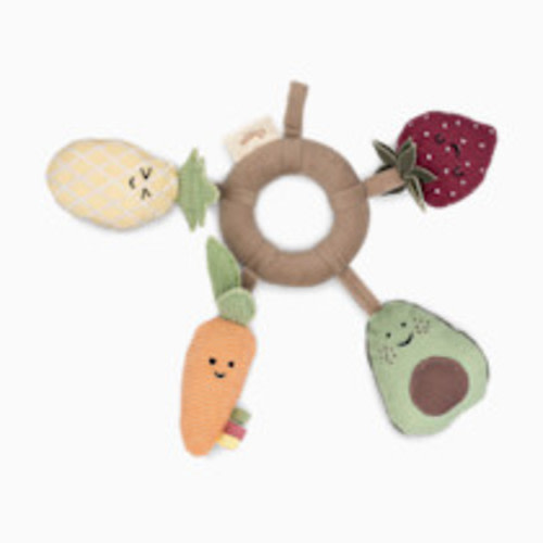 Crane Baby Soft Plush Activity Ring - Clementine Fruits & Veggies