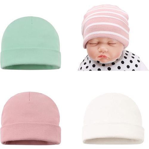 Bamery Cotton Baby Girl Hat Preemie Boys Beanie Newborn Hospital Hats Winter Infant Hats for Girls
