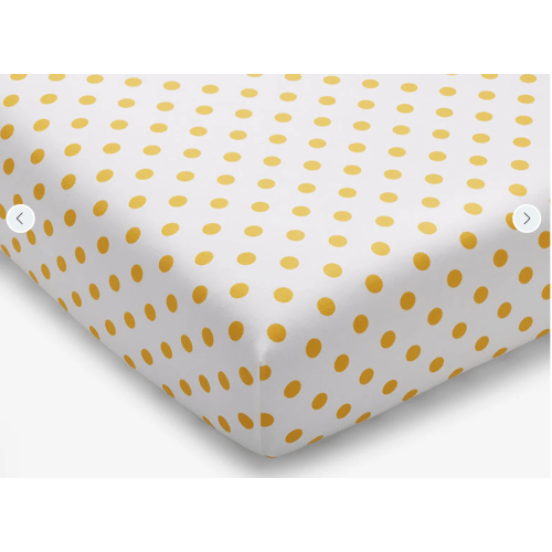 Dot Classic Cool Organic Cotton Percale Crib Sheet - Yellow, Crib