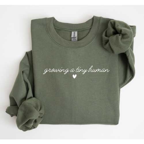 Cute Pregnancy T-shirt, Growing a Tiny Human, Pregnancy Announcement Shirt, Maternity Tee, Baby Bump Shirt, Mom to Be Shirt, Mom To Be Gift