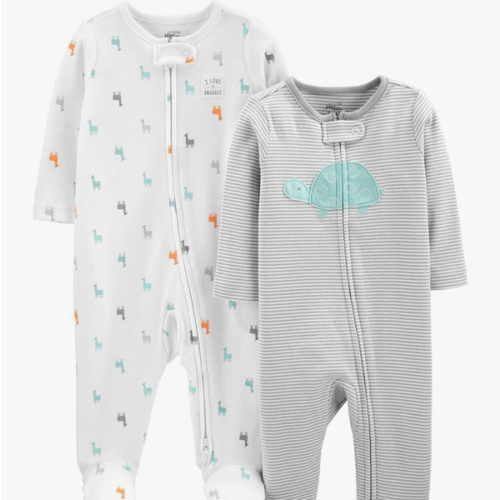 Simple Joys by Carter's Baby Neutral 2-pack Cotton Footed Sleep and Play