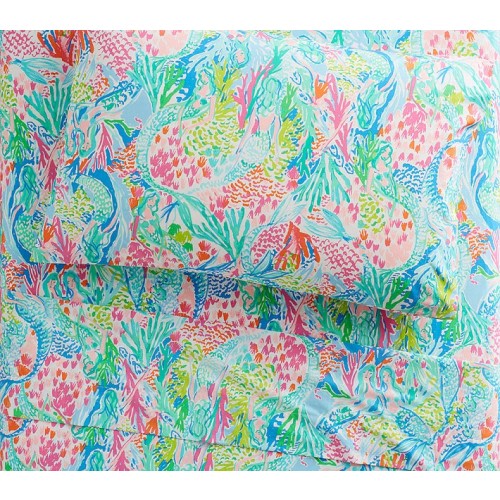 Lilly Pulitzer Mermaid Cove Organic Sheet Set & Pillowcases