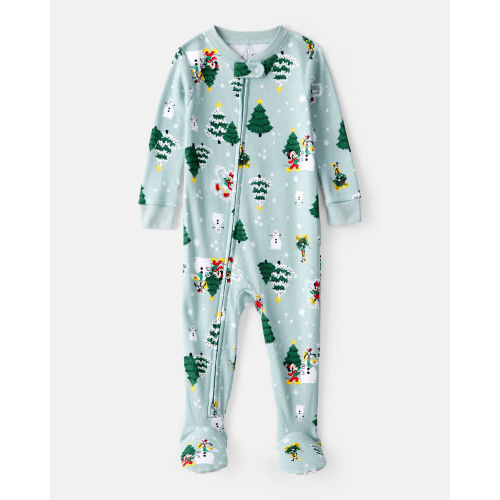 Baby Disney© Mickey Mouse 100% Cotton Long-Sleeve Snug Fit 1-Piece Pajamas - Blue - Carter's | Carter's