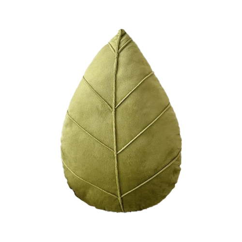 1Pcs 3D Leaves Decorative Throw Pillows, 19.6" Plush Pillow for Plant Lovers Garden Lovers, Living Room Bedroom Nursery Decor, Light Green
