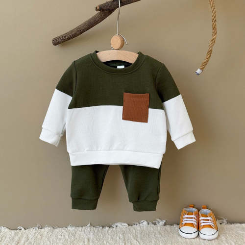 Green Splicing Sports Set | RYAN AND REMI