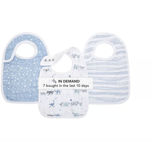 3 Pk. Classic Snap Bibs