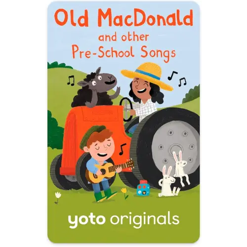 Yoto Old Macdonald & Other Pre-School Songs – Kids Musical Card for Use with Player & Mini All-in-1 Audio Device, Screen-Free Listening with Fun Singalong Music for Playtime & Travel, Ages 1+