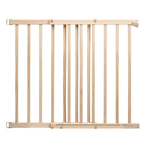 Evenflo Walk-Thru Top of Stairs Baby Gate, Natural Wood