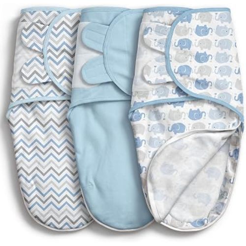 GLLQUEN BABY Newborn Swaddles with Zipper, 0-3 Months, Adjustable Hook&Loop