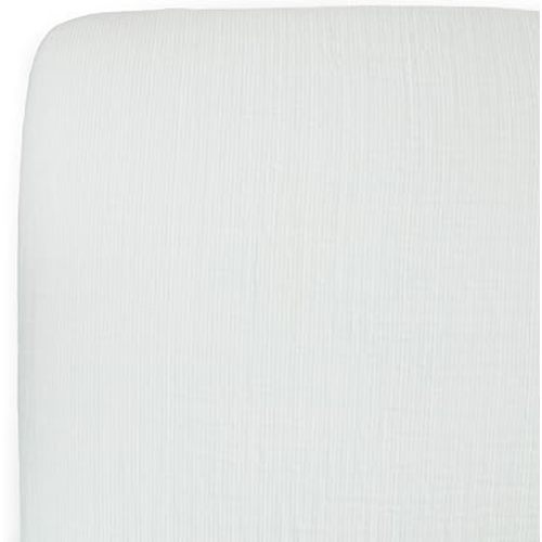 Premium Crib Sheet | Breathable & Super-Soft Muslin Fabric (Pale Pinstripe)