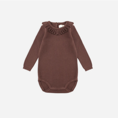 Ruffle Collar Bodysuit || Burgundy – Rylee + Cru