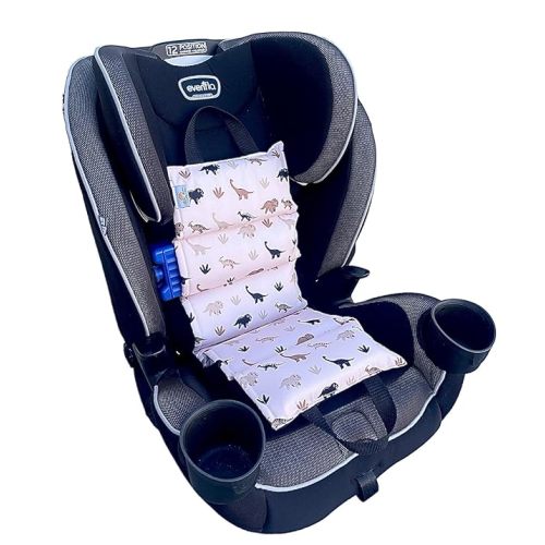 Original Car Seat Cooler Washable Insulated Ice Pack Infant Car Seat Cooling Cushion Mat for Hot Weather Multifunctional Baby Cooling Pad (Neutral Dino)