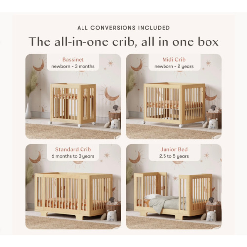 Yuzu 8-in-1 Convertible Crib & Bassinet | Babyletto
