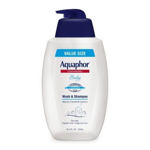 Aquaphor Unscented Baby Wash & Shampoo - 25.4oz: Liquid Cleanser with Pump Bottle for Sensitive & Normal Skin