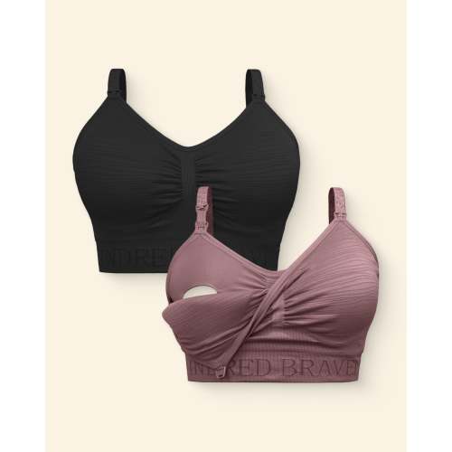 Sublime® Hands-Free Pumping & Nursing Bra Two-Pack | Beige & Black – Kindred Bravely