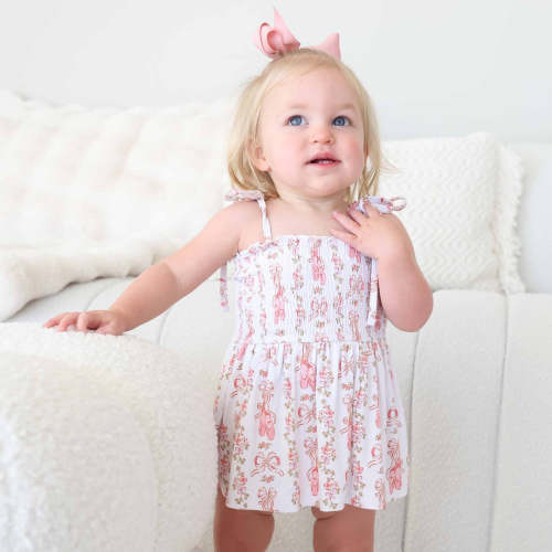 Smocked Twirl Bodysuit | Ballet Blossoms