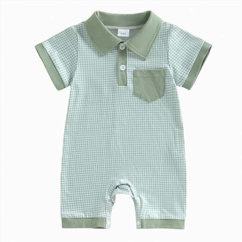 Kogui Baby Clothes Boy Newborn Baby Boy Shirt Romper Bodysuit Summer Infant Clothes 0 3 6 9 12 18 24 Months (Green,6-9 Months)
