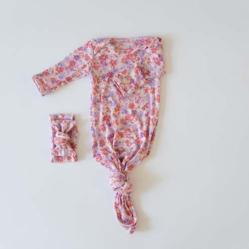 Sleeper and Bow in Pink Peony