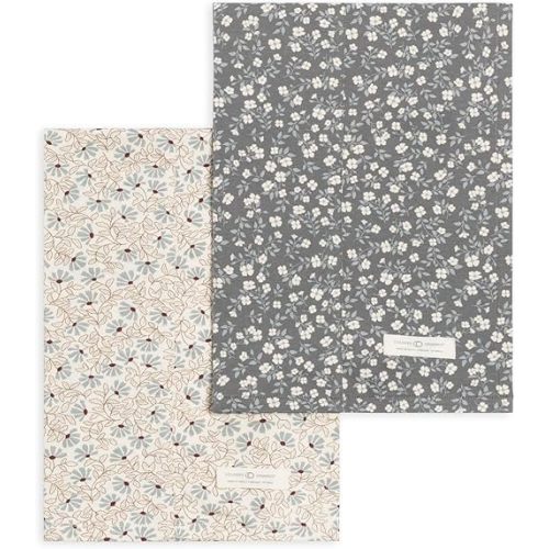 Colored Organics Baby 2 Pack Organic Cotton Burp Cloths Set - Pamela + Bray Floral