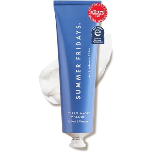 Summer Fridays Jet Lag Mask - Hydrating Face Moisturizer + Mask - Enriched with Hyaluronic Acid, Niacinamide, Glycerin + Antioxidants Helps Nourish Skin for a Renewed + Radiant Complexion (2.25 Oz)