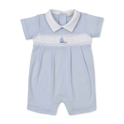 CLB Summer Medley 26 Blue Hand Smocked Playsuit