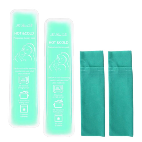 Postpartum Ice Pack, Hot and Cold Pads for After Delivery Essentials, Gel Cooling Pad, Fast Pain Relief Convenient for Perineal Recovery Helps Reduce Swelling (Green, MomKid Pattern)