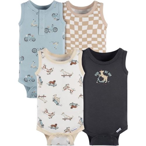 Gerber Baby Boys Multi-Pack Sleeveless Onesies Bodysuit
