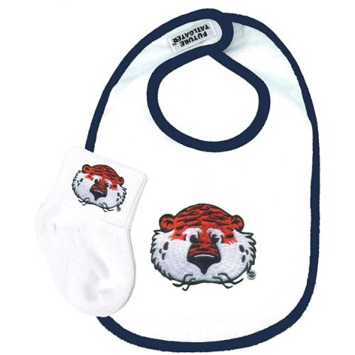 Auburn Tigers Cotton Baby Bib and Socks Set - Aubie