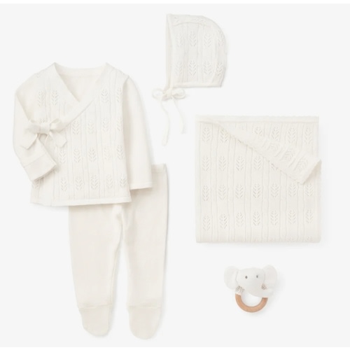 White Baby Layette Gift Set w. Box