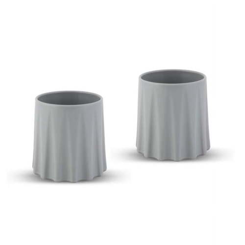 eZtotZ Made in USA Tough to Tip Learning Cup for Toddler Independent Drinking - BPA Free (Grey, 2 Pack)