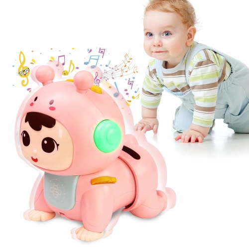 Baby Toys 6-12 Months,Crawling Musical Toys for Baby Learn Crawl Walk,Tummy Play Time Toys 6-12 Months Boys Girls Christmas Gifts
