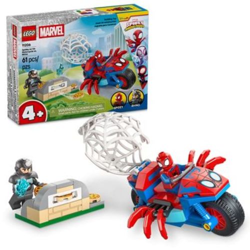 LEGO Marvel Spidey And His Amazing Friends Spidey on his Motorcycle vs. Rhino 11206