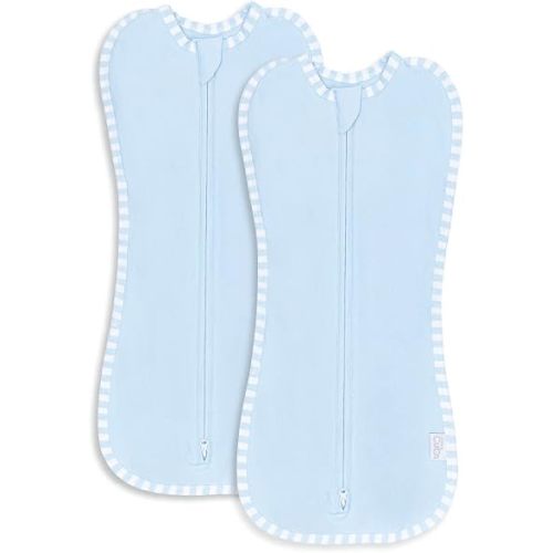 Comfy Cubs Swaddle Blanket with Zipper 2 Pk L - Blue