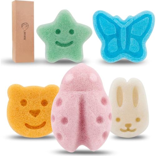 Amazon.com: Konjac Baby Bath Sponge Set - Soft Cleansing Facial & Body Sponge for Delicate Skin, Natural Konjac Fiber Bath Sponge for Infants & Sensitive Skin, 5 Pack : Baby